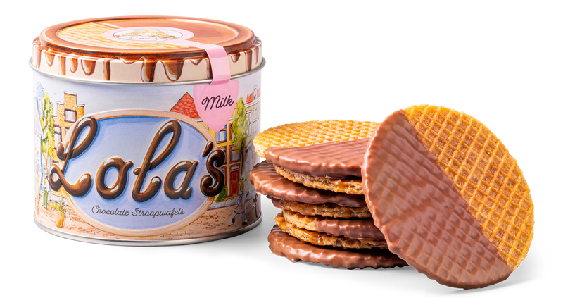 Lola's stroopwafels met melkchocolade