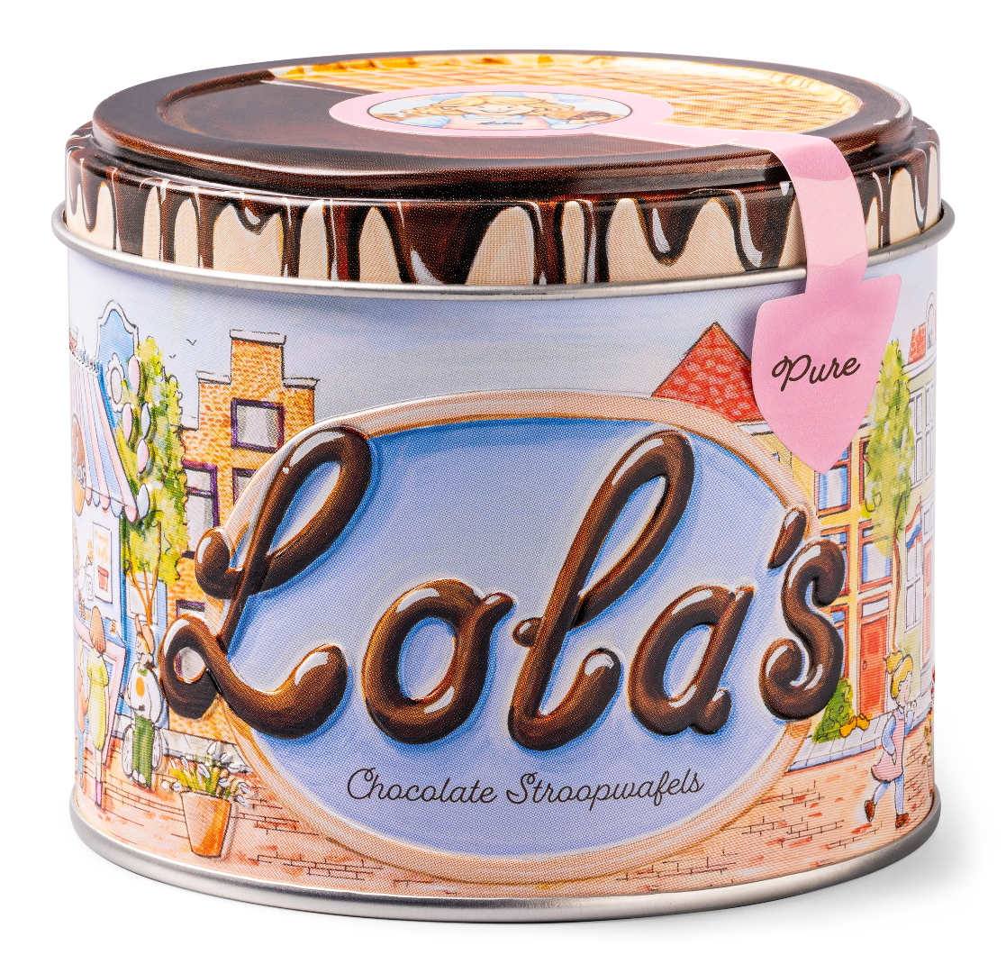 Lola's stroopwafels met pure chocolade