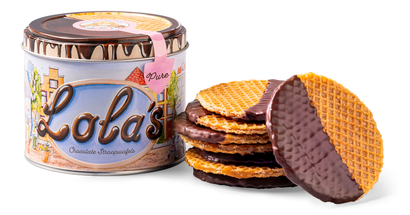 Lola's stroopwafels met pure chocolade