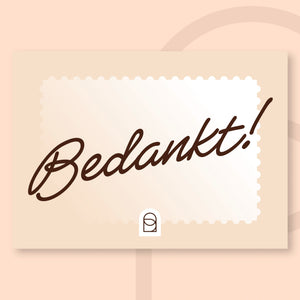 Bedankt kaartje